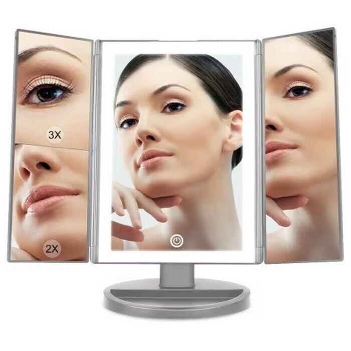 Beautyworks LED Backlit Vanity Mirror, 36 LED Lighting, 1X/2X/3X Magnification