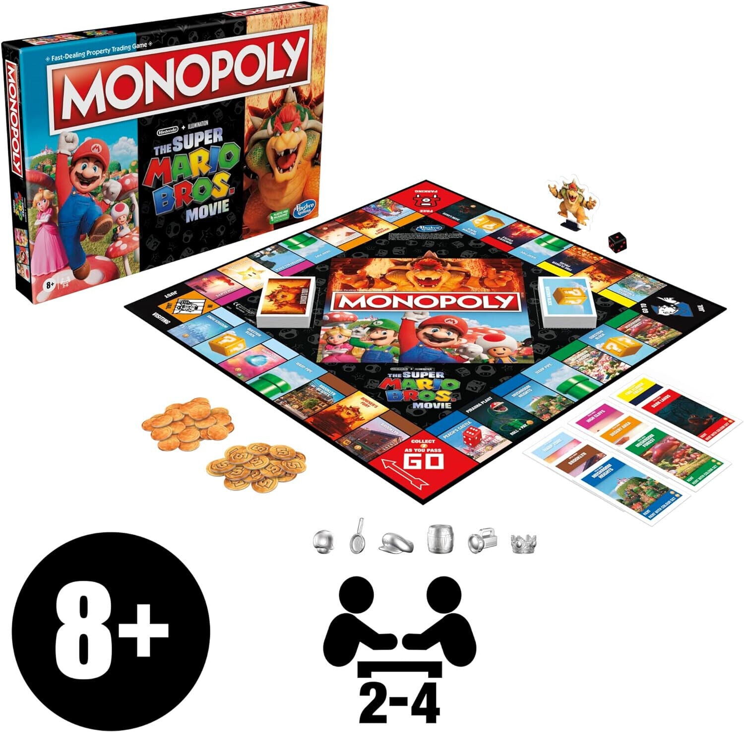 Monopoly The Super Mario Bros. Movie Edition Kids Board Game by Hasbro