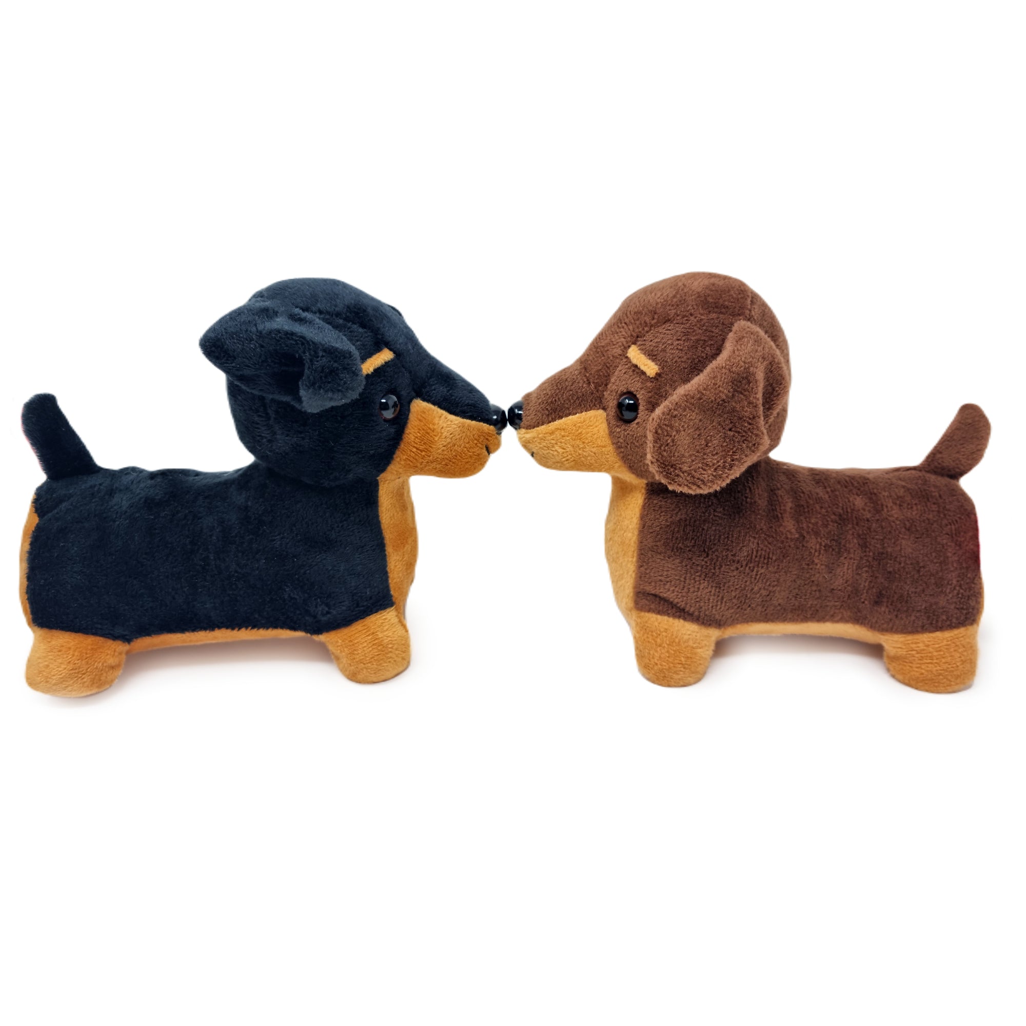 Sausage Dog Puppy Plush 14cm Set of 2 - 0