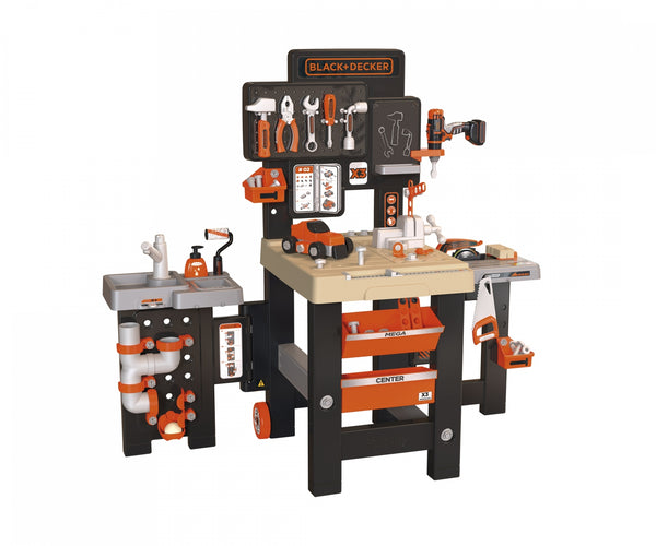 Smoby Black and Decker Kids Mega Centre Workbench with 95+ Accessorie