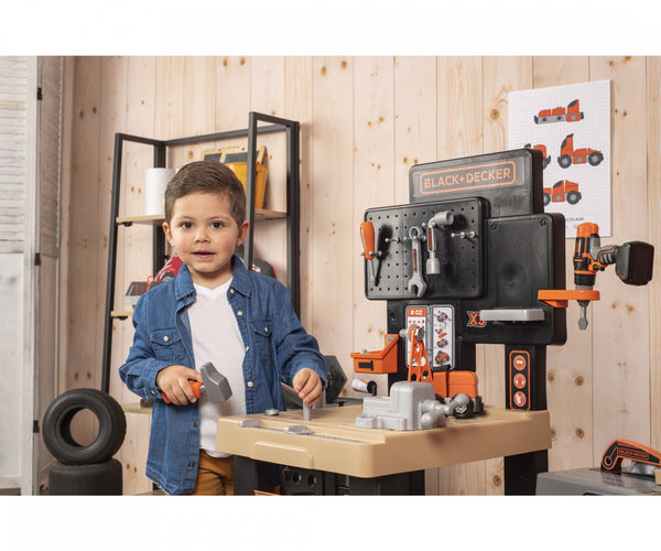 Smoby Black and Decker Kids Mega Centre Workbench with 95+ Accessorie