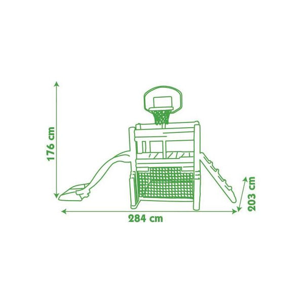 SMOBY KIDS MULTI ACTIVITY SPORTS FUN CENTRE WITH SLIDE (2.8M TALL)