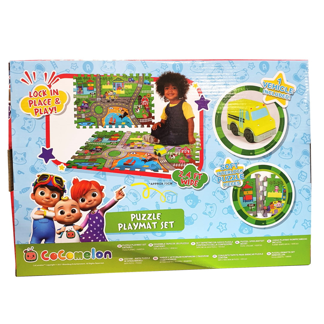 Cocomelon Eva Mat Puzzle Playmet Set & 1 Vehicle