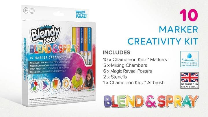 Chameleon Kidz Blendy Pens Blend & Spray Creativity Kits (4-24 Markers Kits)