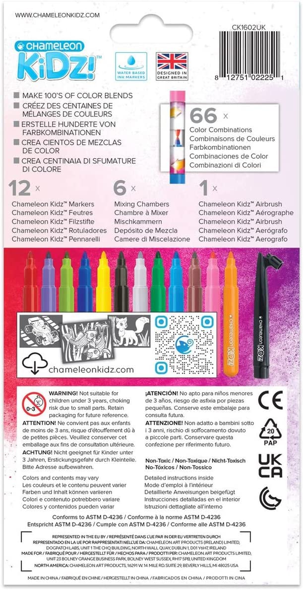 Chameleon Kidz Blendy Pens Blend & Spray Creativity Kits (4-24 Markers Kits)