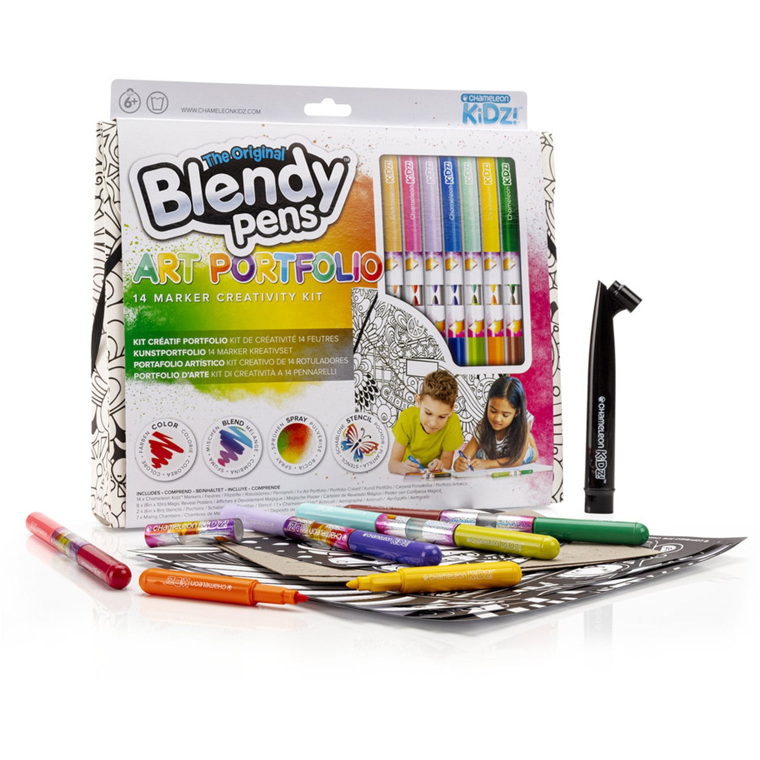 Chameleon Kidz Blendy Pens Blend & Spray Creativity Kits (4-24 Markers Kits)