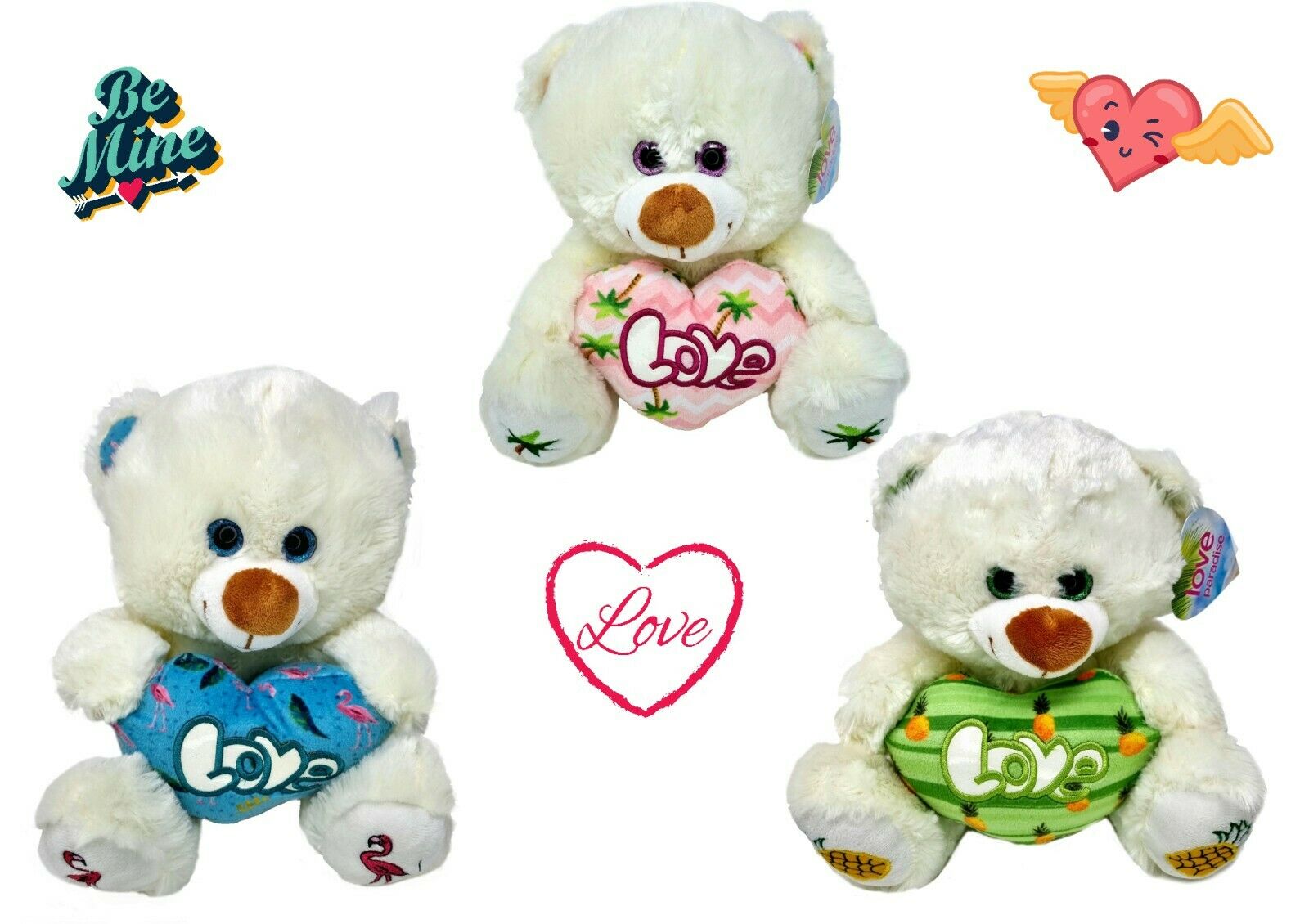 Valentines Love Bear Plush Soft Toy Teddy 12"