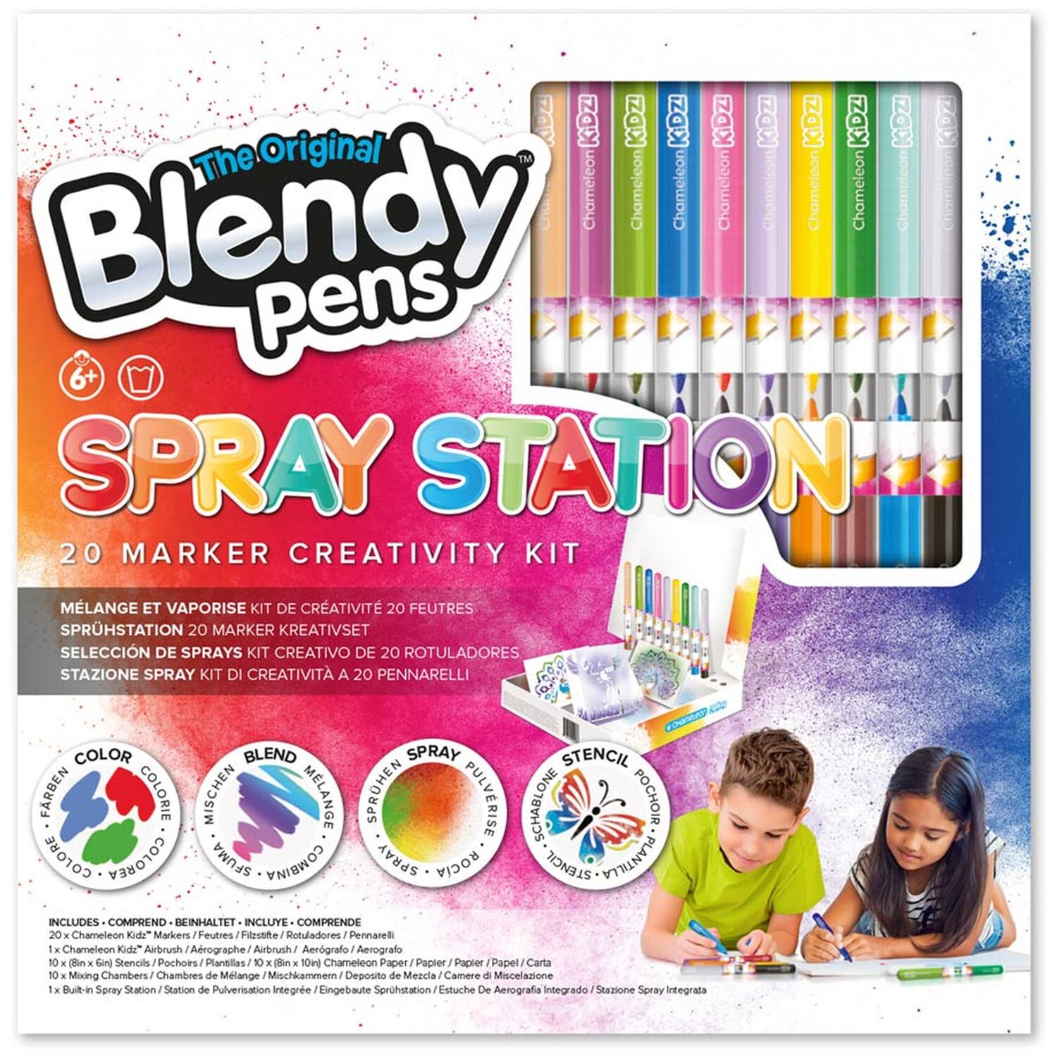 Chameleon Kidz Blendy Pens Blend & Spray Creativity Kits (4-24 Markers Kits)