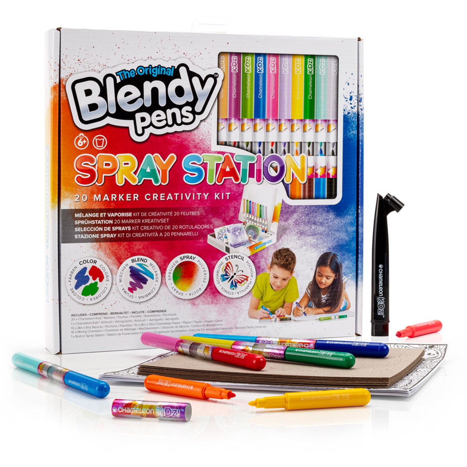 Chameleon Kidz Blendy Pens Blend & Spray Creativity Kits (4-24 Markers Kits)