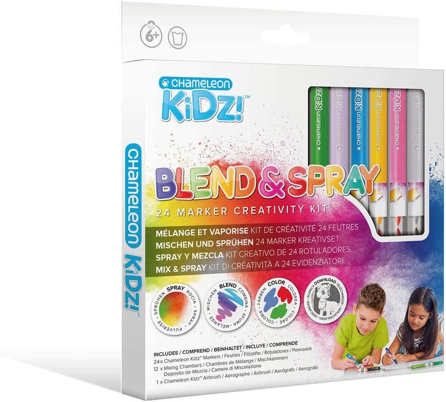 Chameleon Kidz Blendy Pens Blend & Spray Creativity Kits (4-24 Markers Kits)