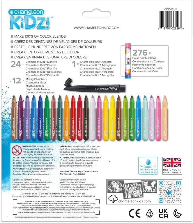 Chameleon Kidz Blendy Pens Blend & Spray Creativity Kits (4-24 Markers Kits)