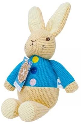 Peter Rabbit and Flopsy Plush Toy  Deluxe Hand Knitted Set - Rainbow Designs