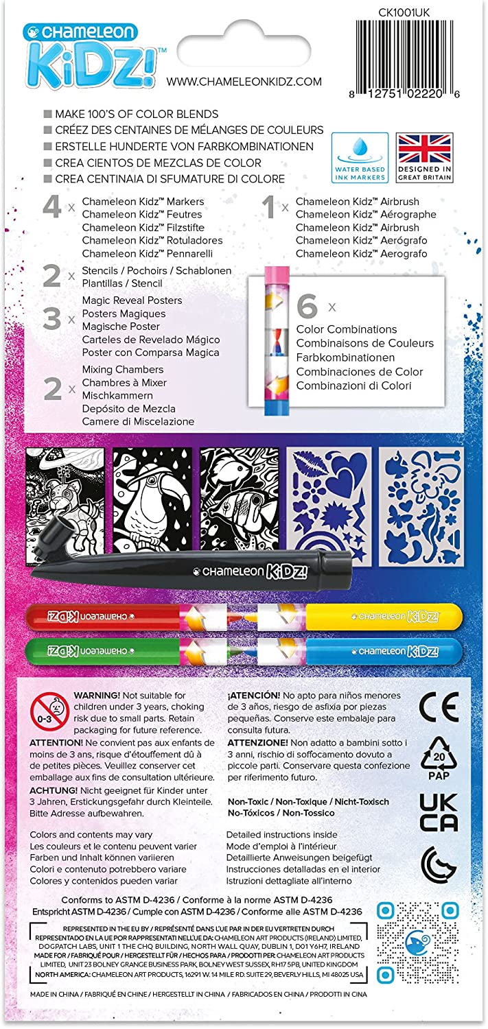 Chameleon Kidz Blendy Pens Blend & Spray Creativity Kits (4-24 Markers Kits)