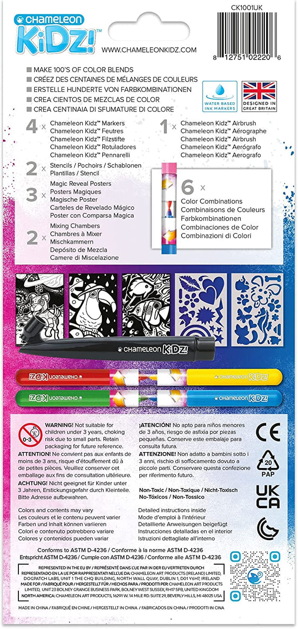 CHAMELEON KIDZ Blendy Pens Blend & Spray 10 Marker Creativity Kit, Six  Years or Above, Multi-colour (CK1201UK)