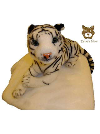 White Brown Tiger Leopard Lion Panther 100 cm - 350 cm Deluxe Paws® (Body 20cm Total 30cm, White Tiger)