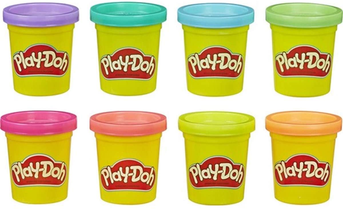 Play-Doh 8-Pack Neon Or Rainbow Non-Toxic Modelling Compound with 8 Colours - 0