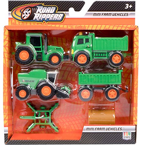 Nikko 9907 Mini Farming Vehicles - Dumper Tractor Trailer Combine set