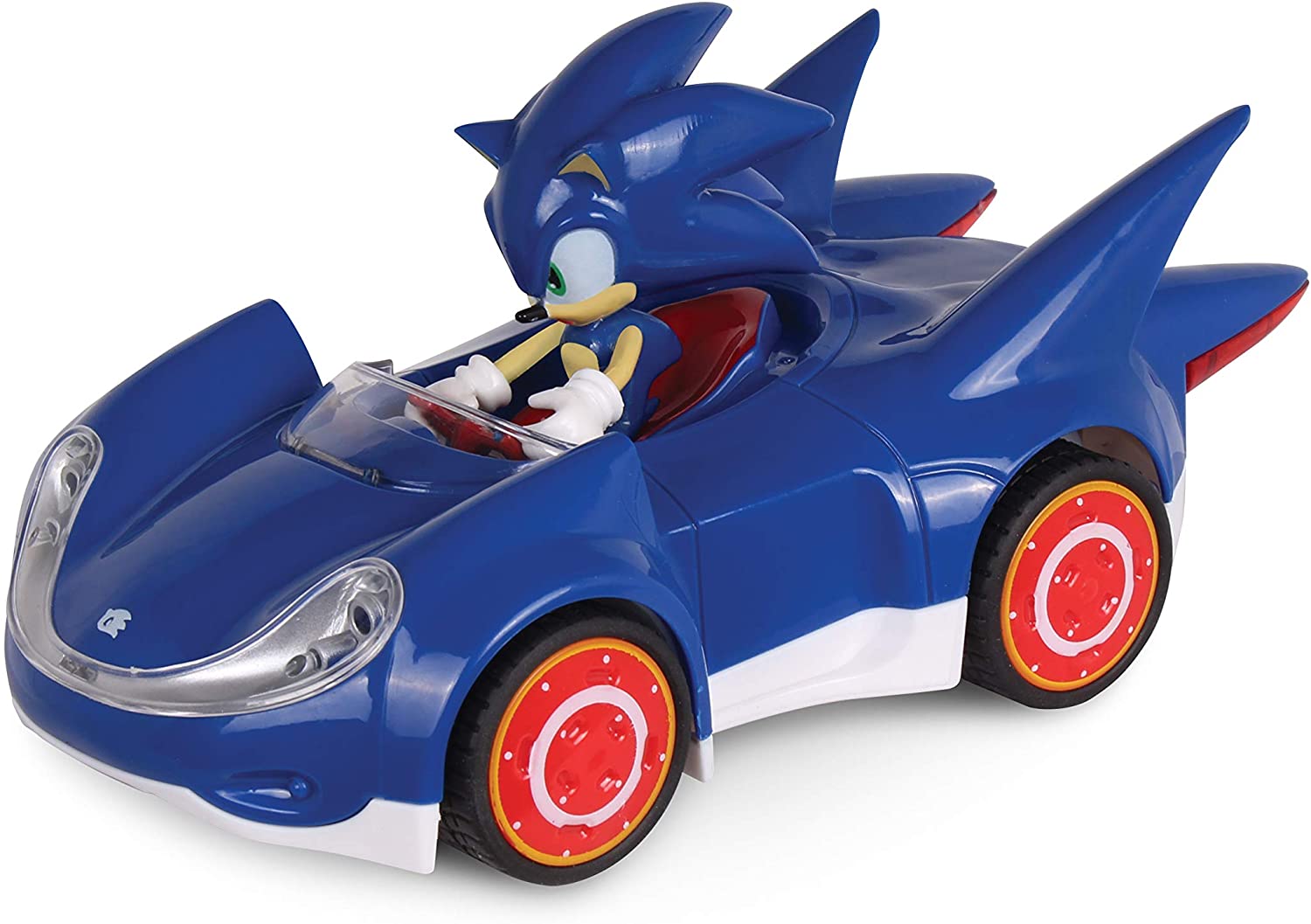 Official Sonic the Hedgehog Movie Toys | SEGA Racing Pull Back Speed Racer | Large Size Toy Car- Blue - 0