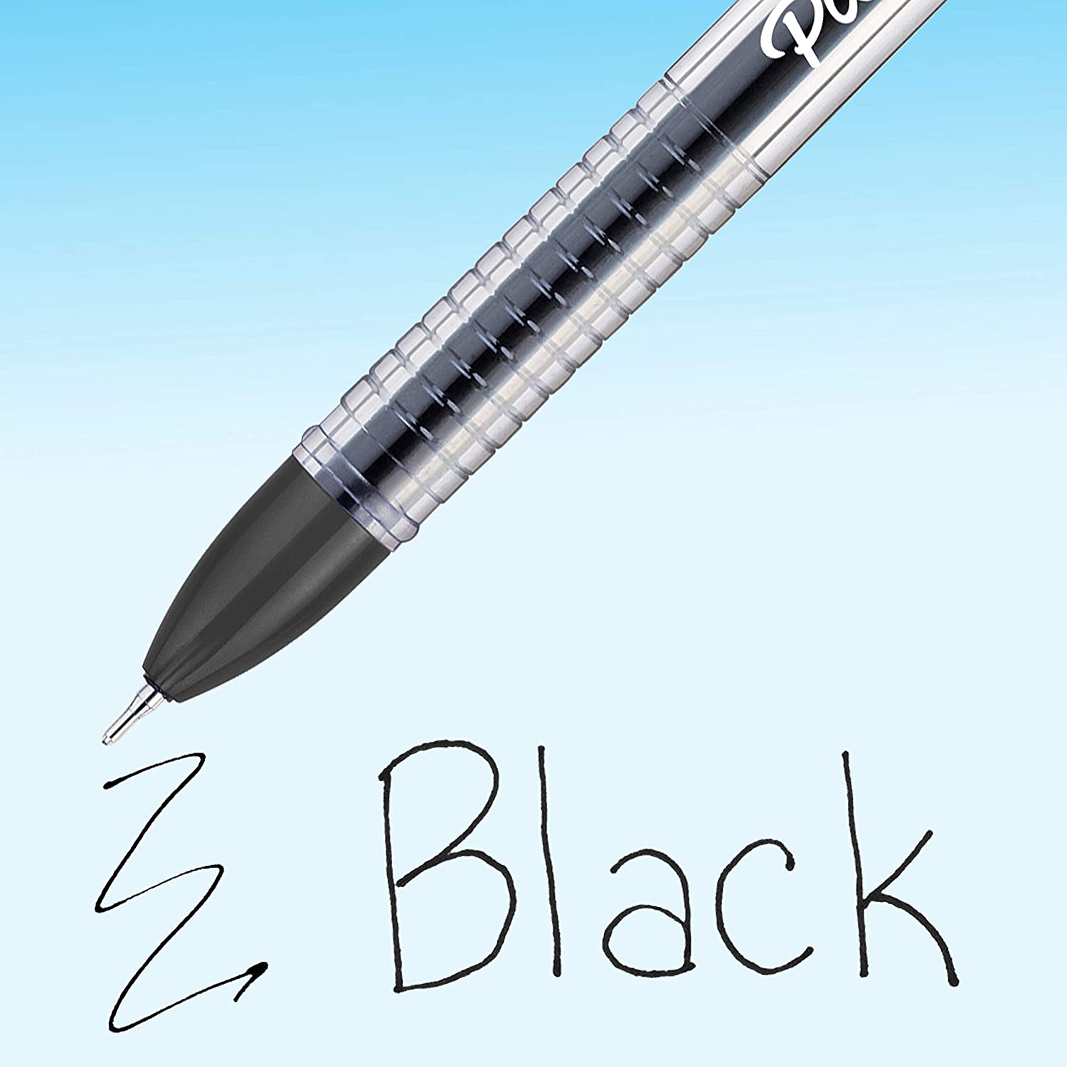 12 x Paper Mate Gel Pens, Smooth Needle Point (0.5mm), Black, 12 Count