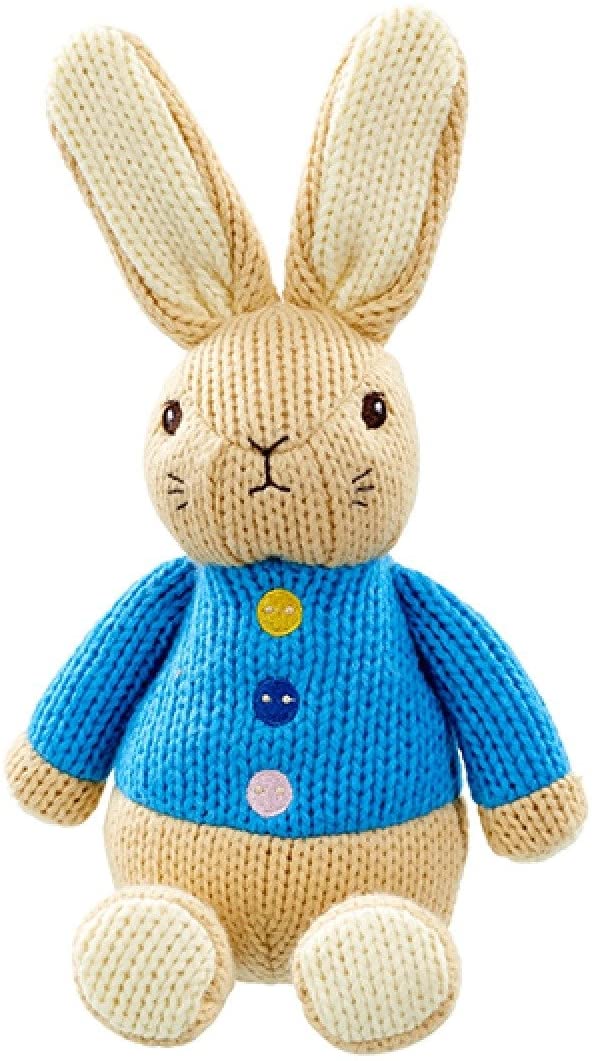 Peter Rabbit and Flopsy Plush Toy  Deluxe Hand Knitted Set - Rainbow Designs