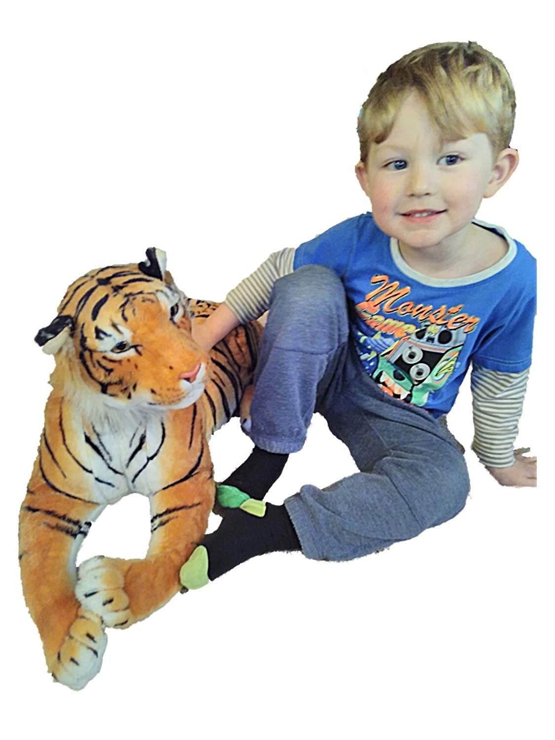 Deluxe Paws Brown Tiger Soft Plush - Best  Seller - 100cm