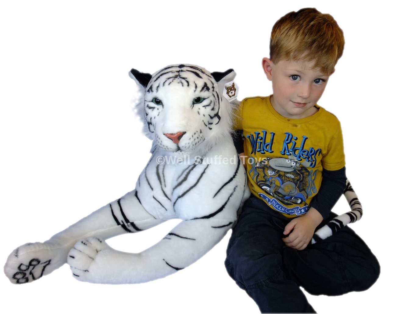 Deluxe Paws Large Plush White Tiger Soft Toy 160cm 63"