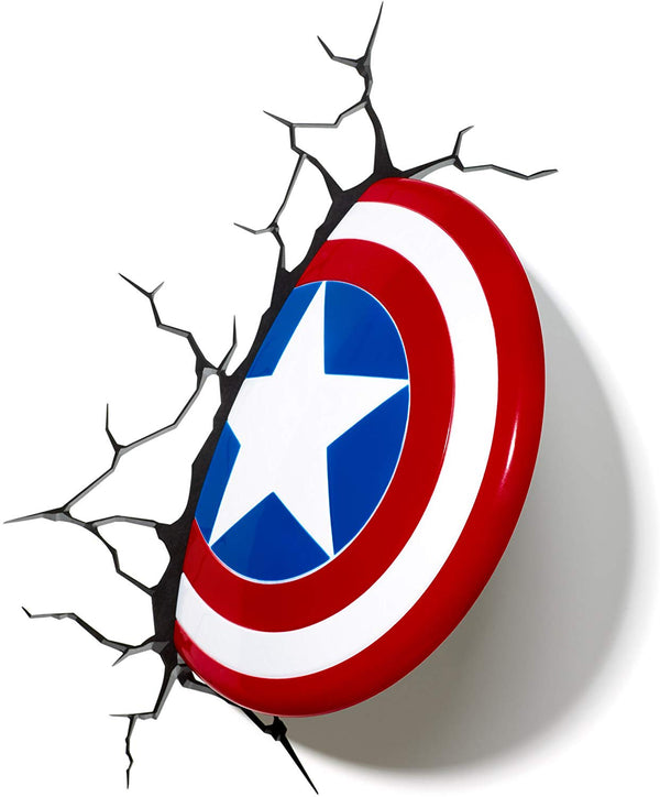 Marvel Captain America Shield 3d Wall Light