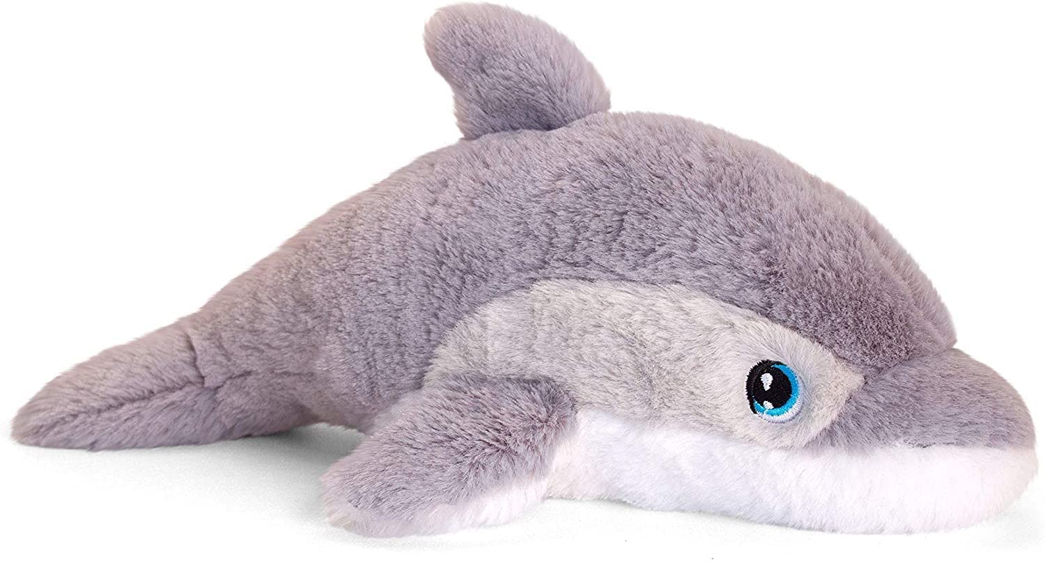 Dolphin Plush Toy - 100% Recycled Eco Soft Teddy - Keel Keeleco SE6177 - 0