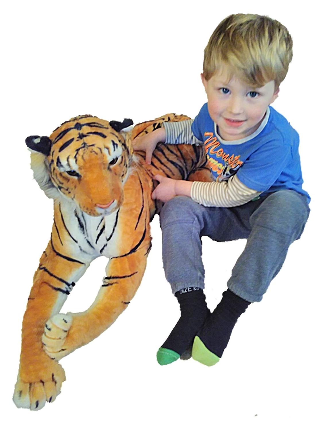 Deluxe Paws Medium Brown Tiger Stuffed Soft Plush 140cm