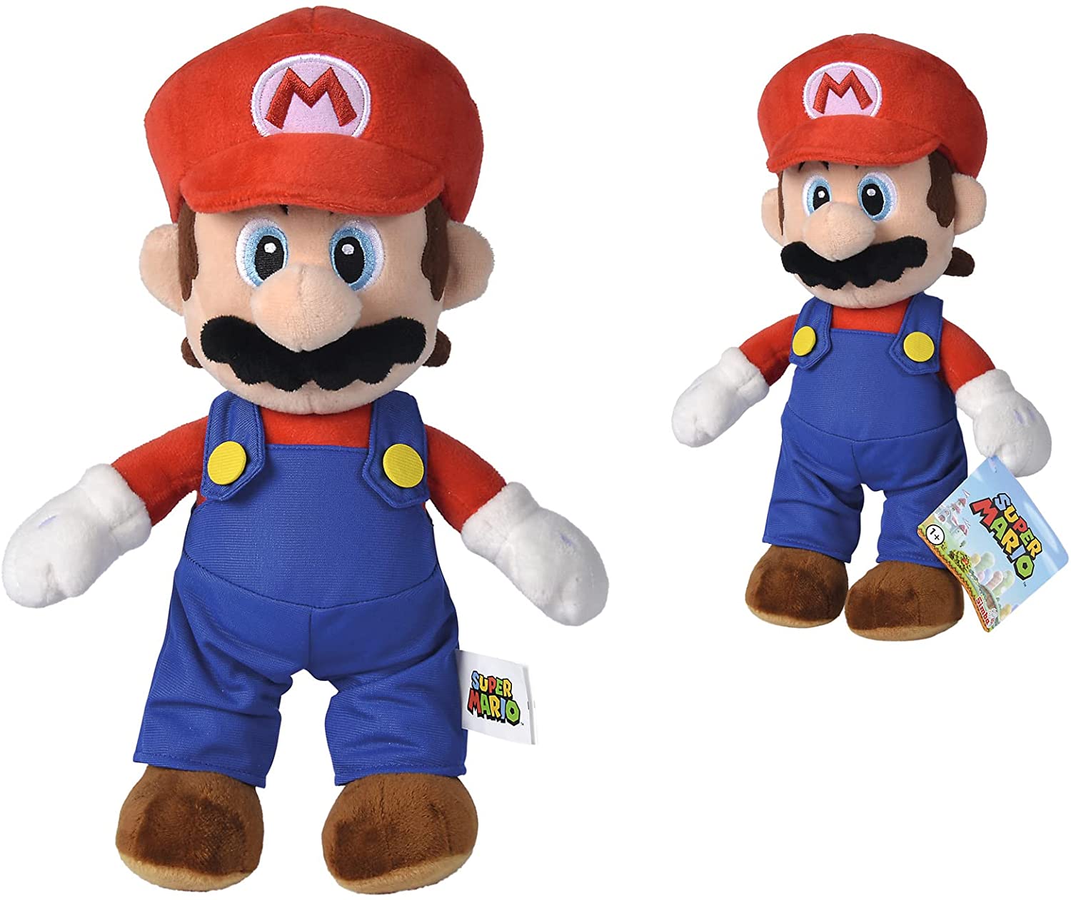 Simba Toys Official Super Mario Bros Soft Toy, Mario AND Luigi 30cm Set