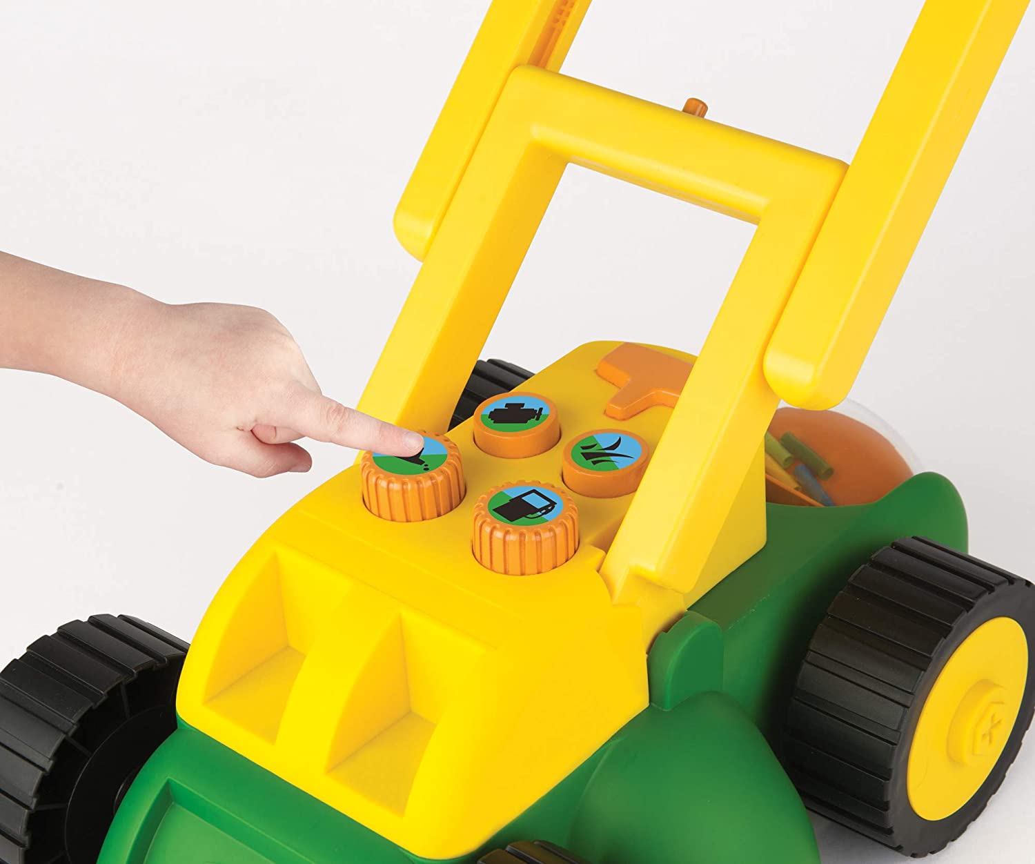 TOMY 35060 John Deere Electronic Lawn Mower, Toy for Kids, Green