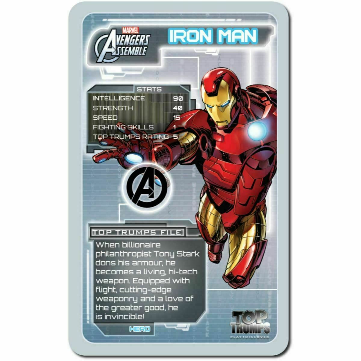 OFFICIAL MARVEL COMICS AVENGERS ASSEMBLE TOP TRUMPS PLAYING CARD GAME