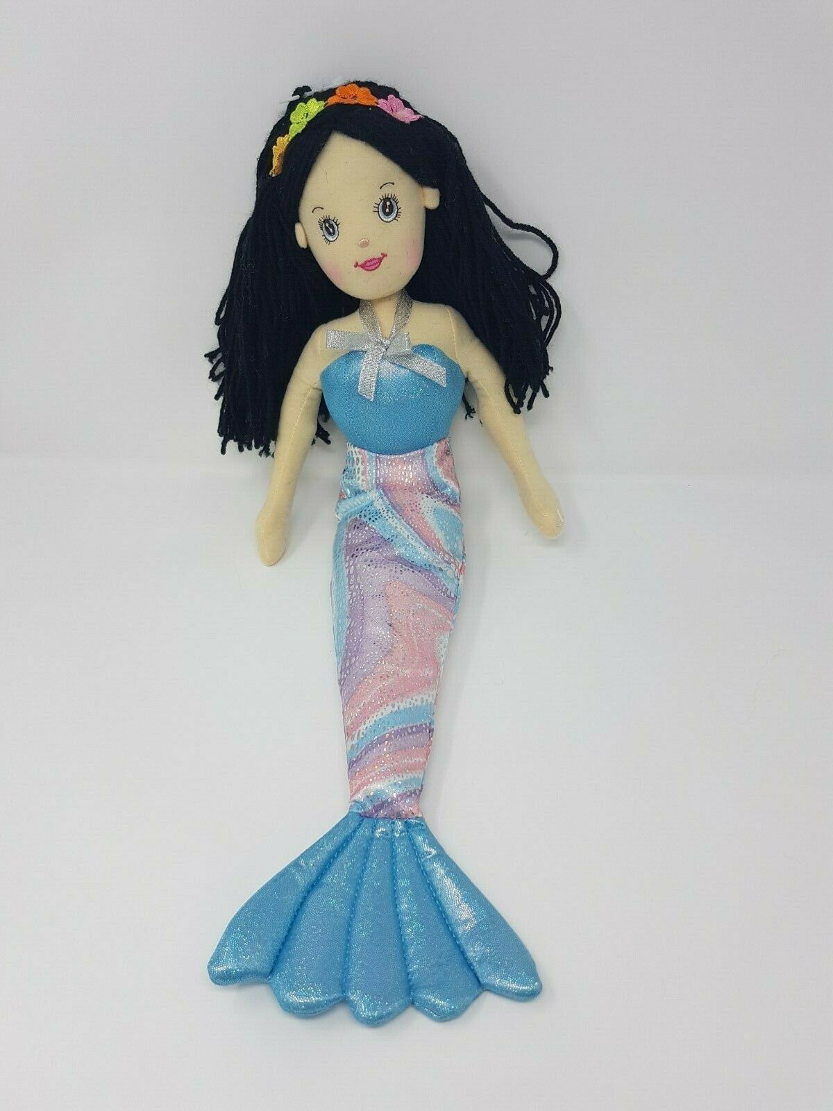 MERMAID 20" DOLL SOFT TOY GIFT STUNNING SPARKLE DESIGN LONG HAIR