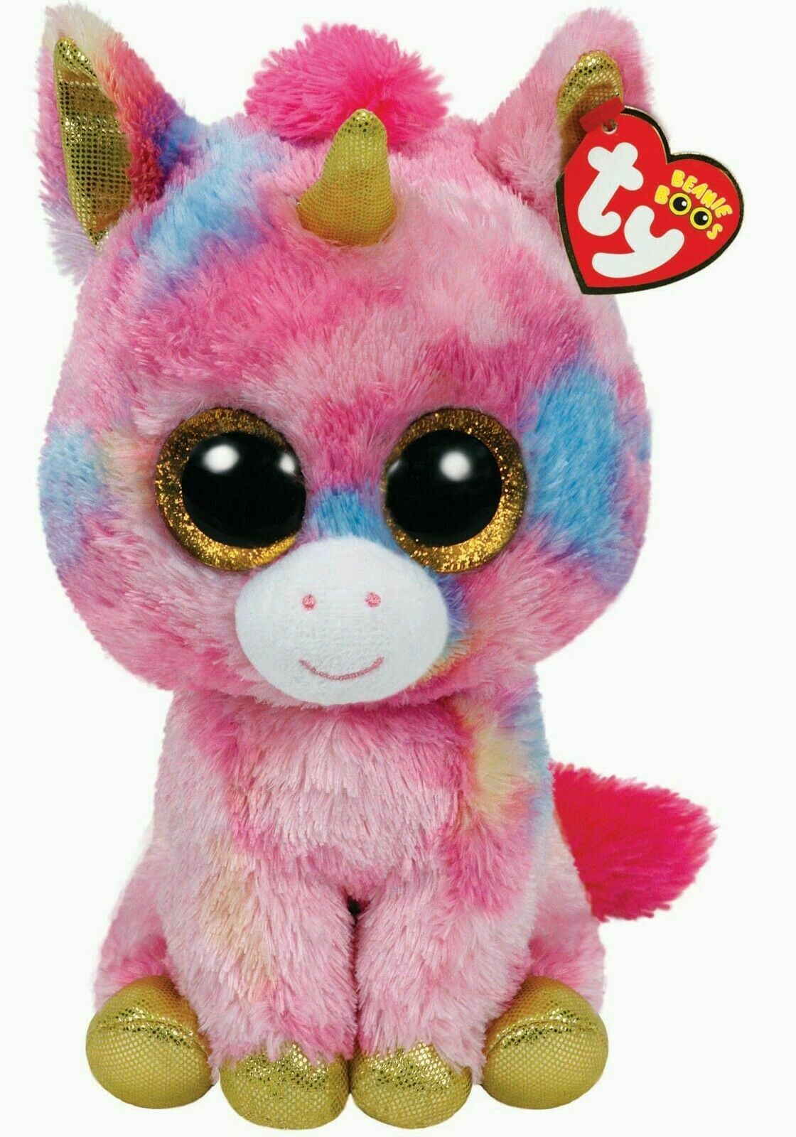 OFFICIAL TY BEANIE -TY BEANIE BOO BUDDY FANTASIA UNICORN MED 23CM SOFT TOY 37041