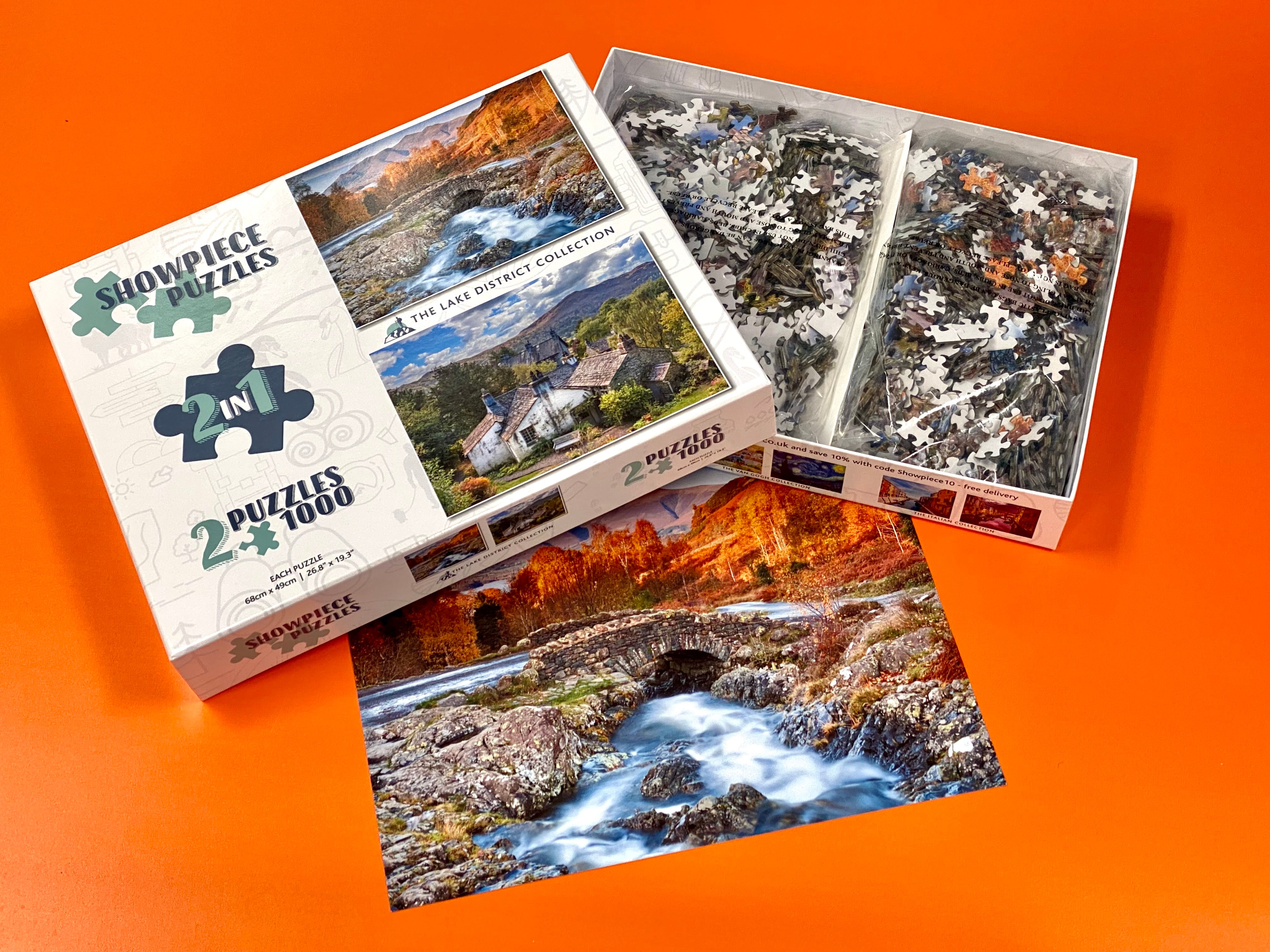 Showpiece Puzzles 2 x 1000 Piece Collection (Lake District) BOX DAMAGED