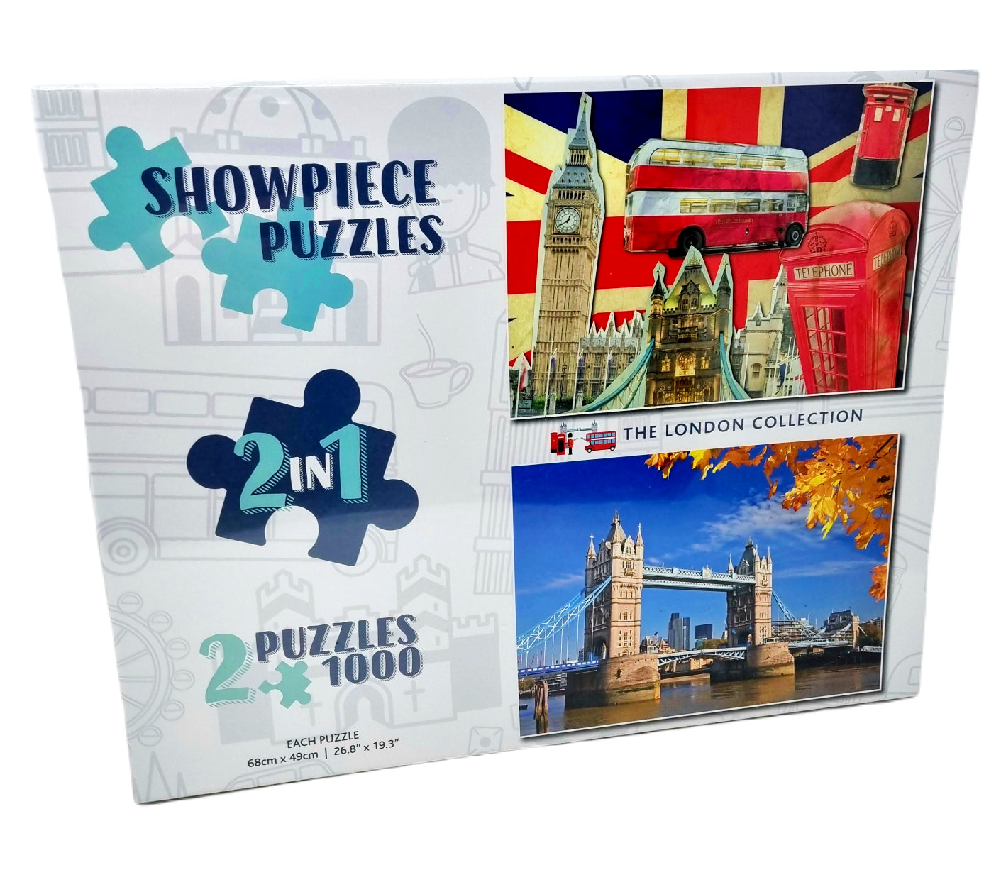 Showpiece Puzzles 2 x 1000 Piece Jigsaw Puzzle Collection - London