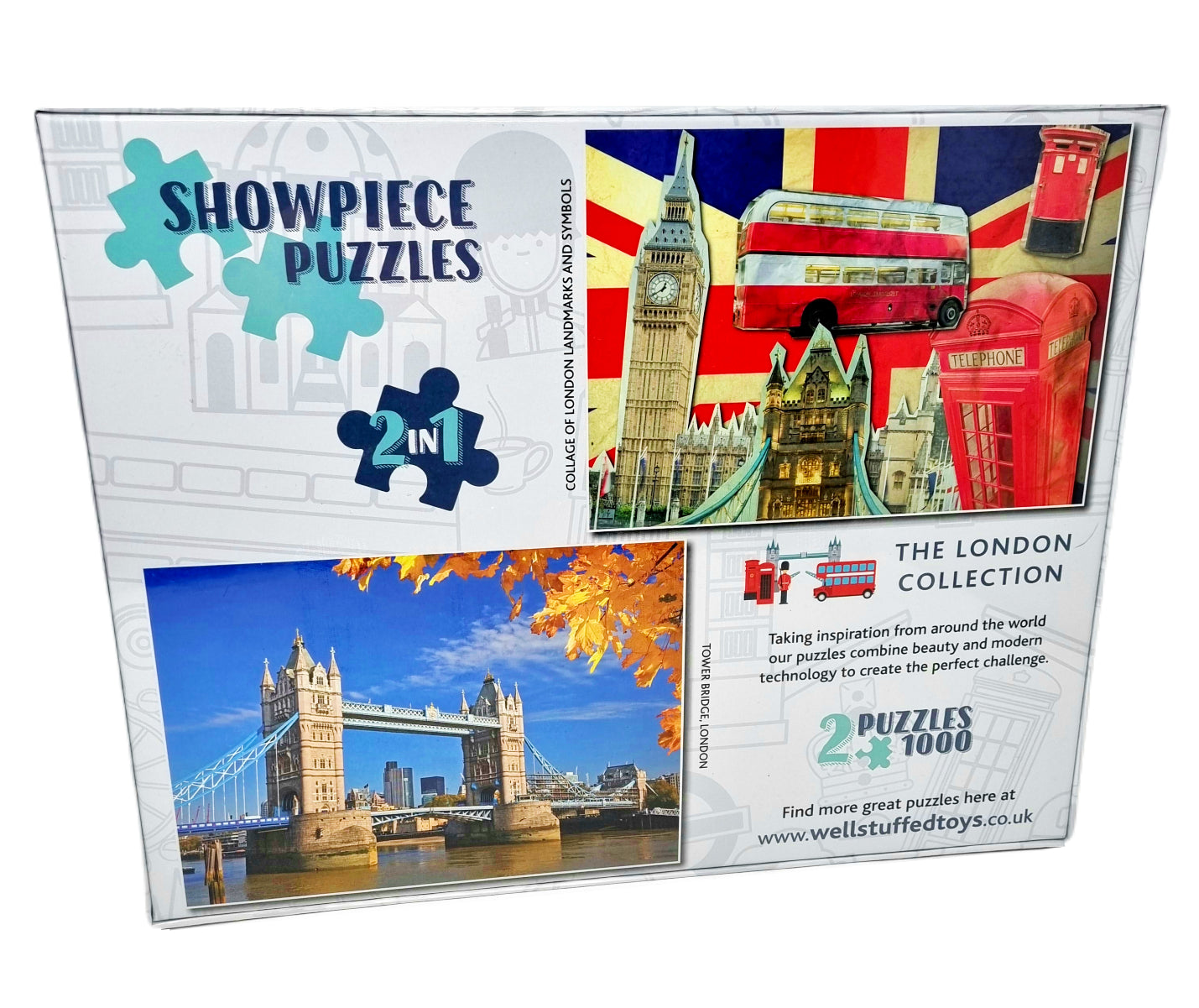 Showpiece Puzzles 2 x 1000 Piece Jigsaw Puzzle Collection - London - 0