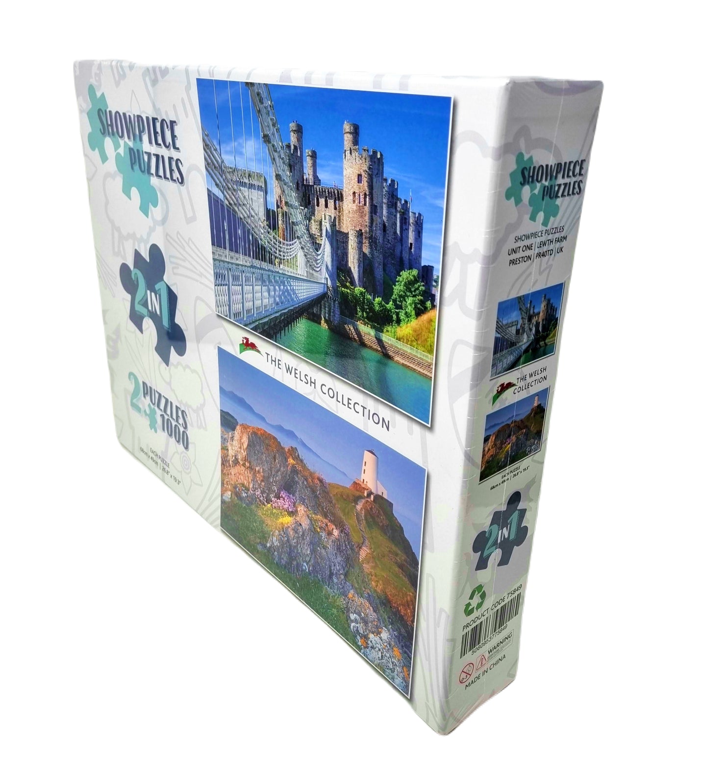 Showpiece Puzzles 2 x 1000 Piece Jigsaw Collection- Wales