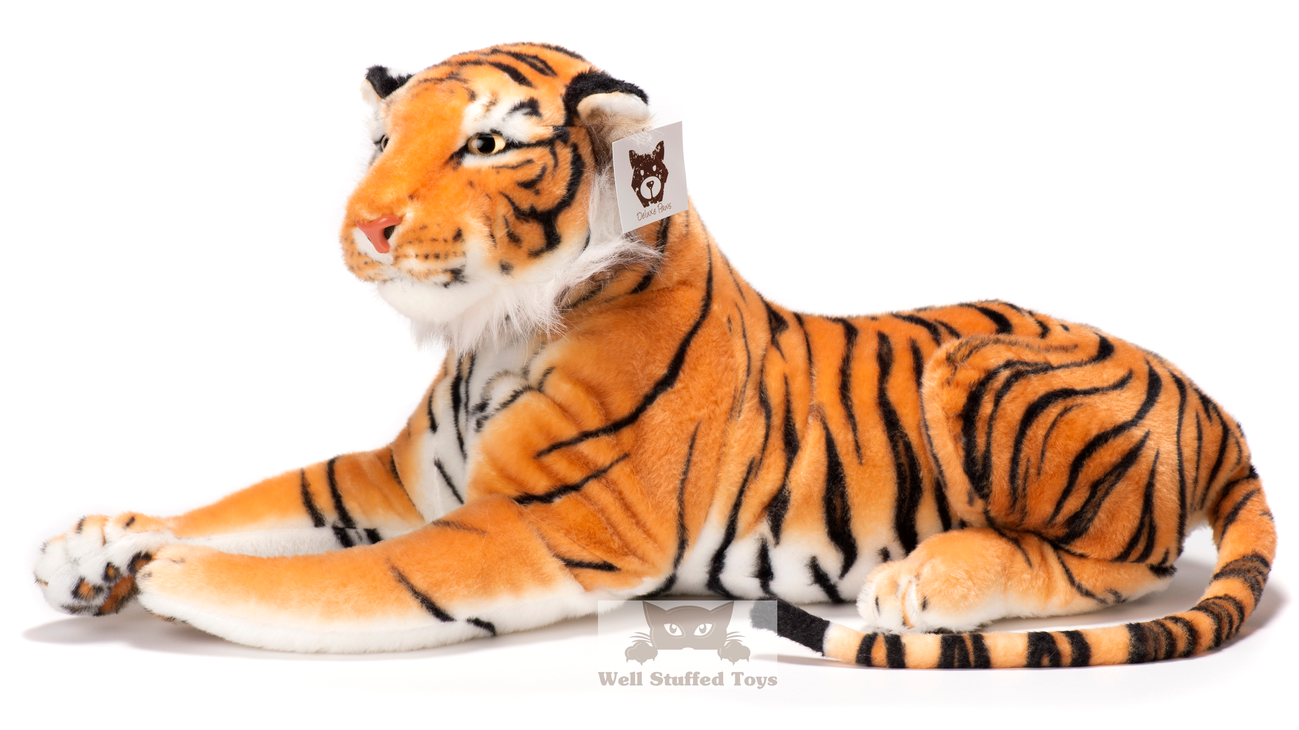 Deluxe Paws Medium Brown Tiger Stuffed Soft Plush 140cm