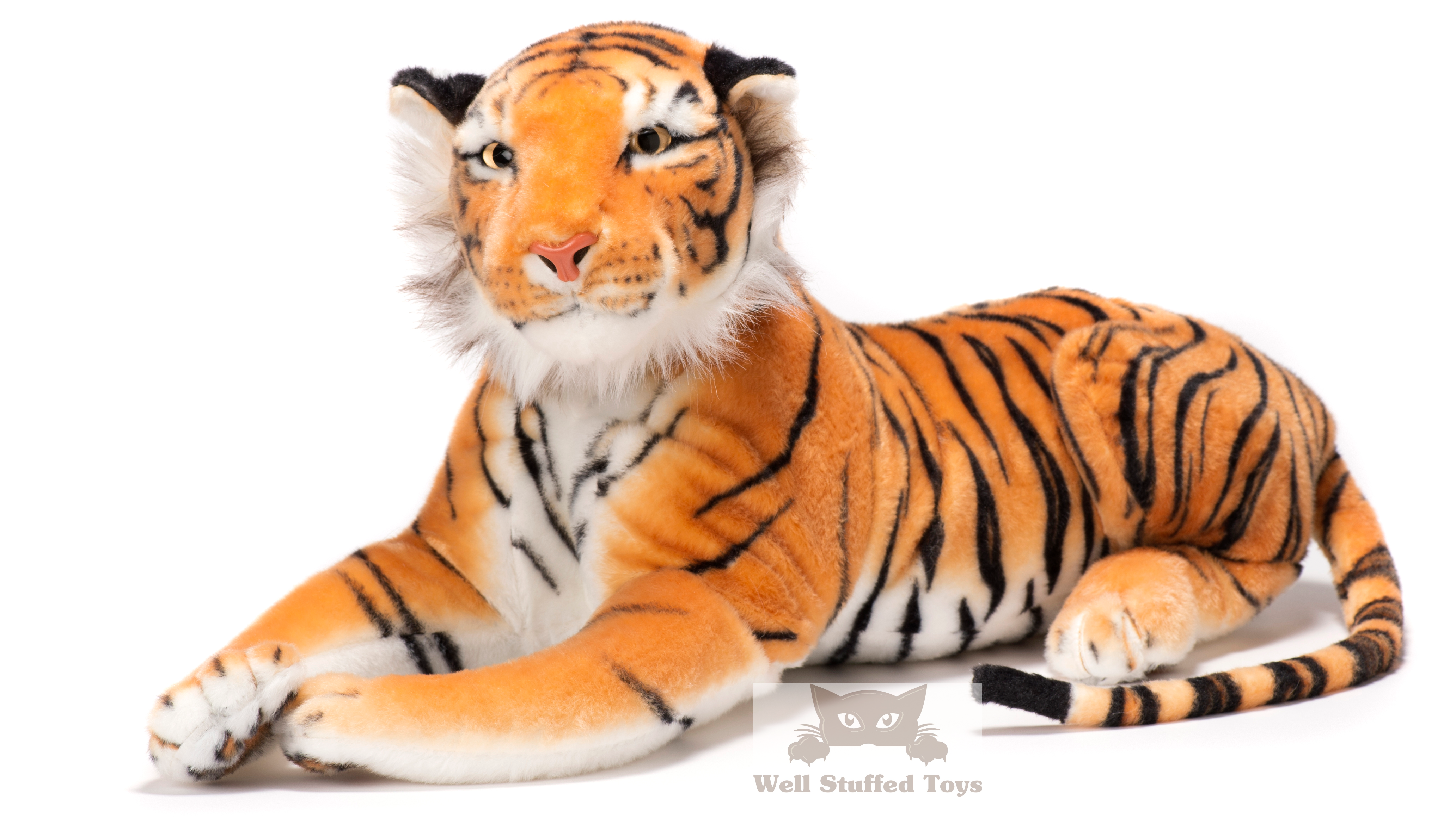 Deluxe Paws Medium Brown Tiger Stuffed Soft Plush 140cm