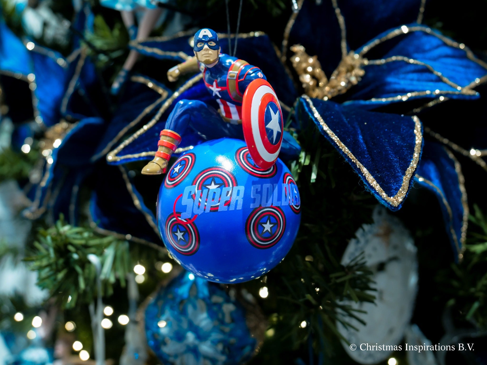 Marvel Christmas Tree Decorations Baubles - Hulk, Thor, Spiderman, Captain America