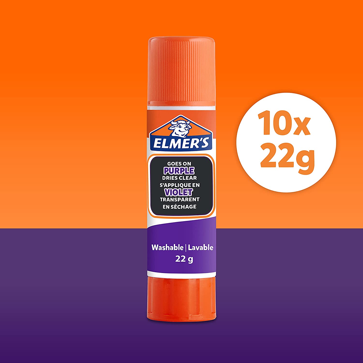 Elmer's Disappearing Purple School Glue Sticks - 10 PACK