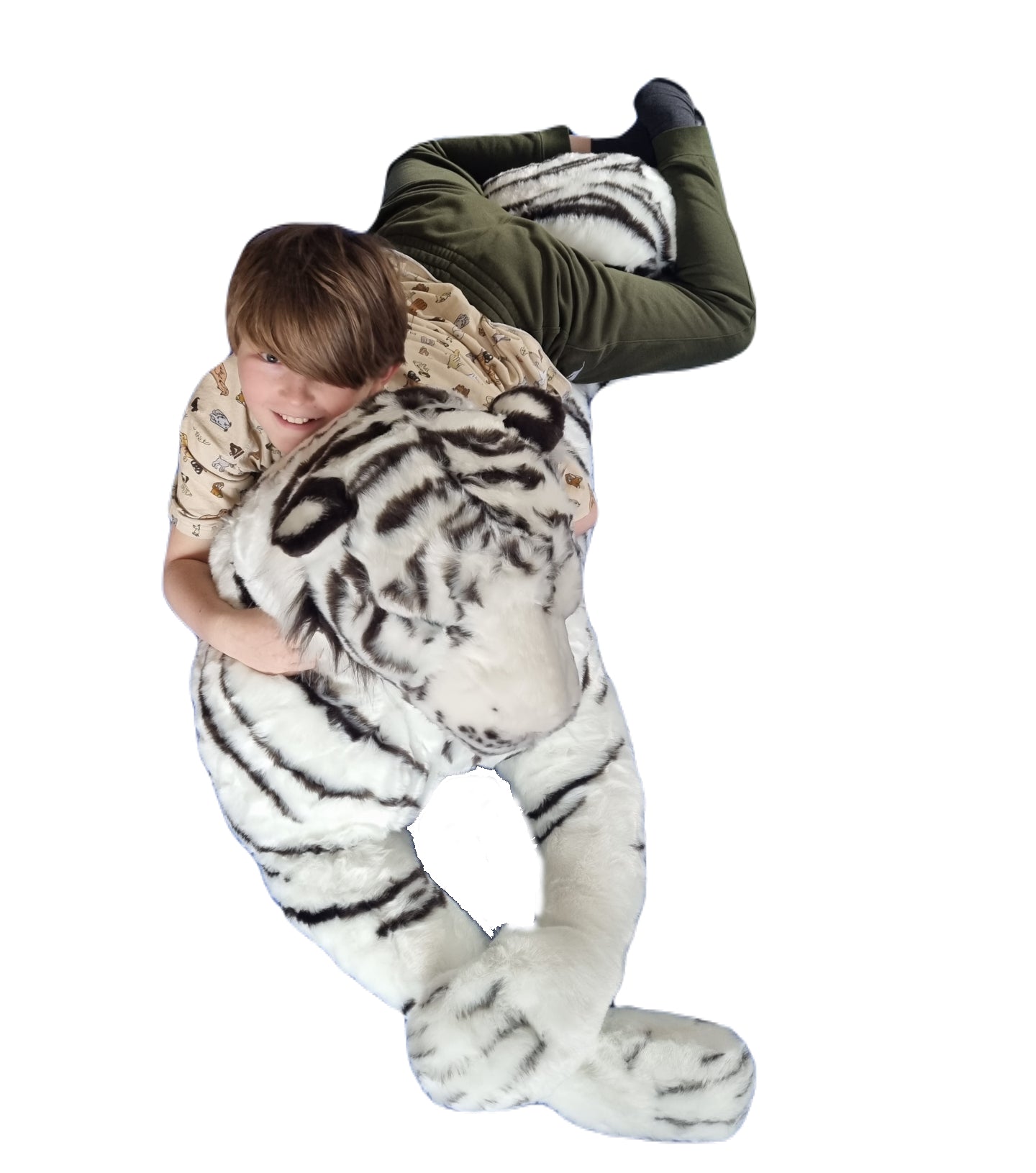 Giant Extra Large Stuffed White Tiger 200cm