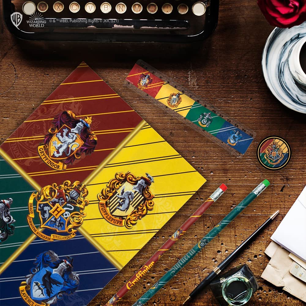 Cinereplicas Harry Potter Officially Licensed Stationery Sets - Hogwarts Houses, Kawaii, Dark Kawaii