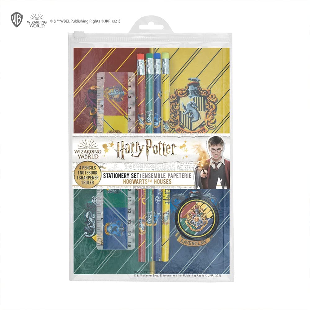 Cinereplicas Harry Potter Officially Licensed Stationery Sets - Hogwarts Houses, Kawaii, Dark Kawaii