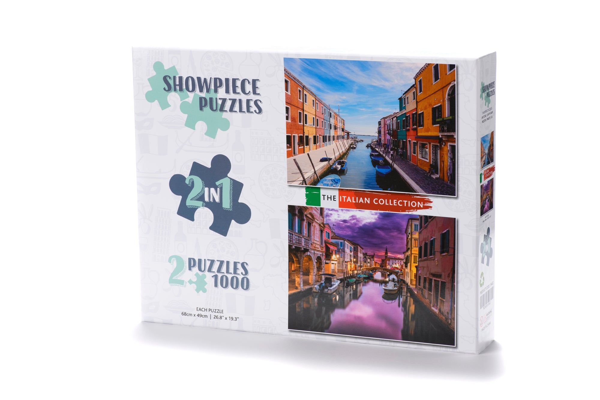 Showpiece Puzzles 2 x 1000 Piece Jigsaw - Italian Collection - Burano & Venice