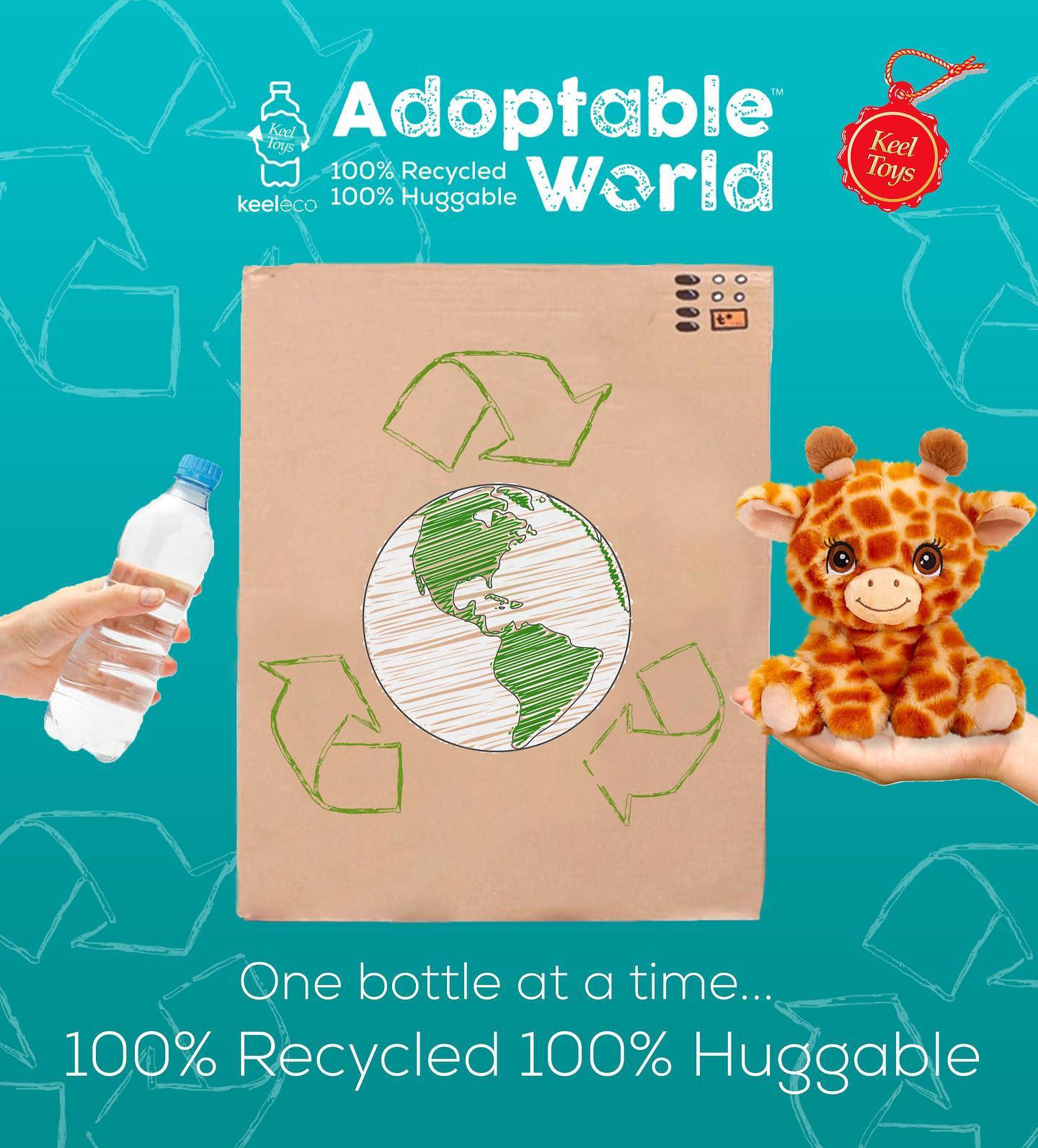 Adoptable World Eco Plush, 100% Recycled 16cm Dinosaur - Keel Toys - 0