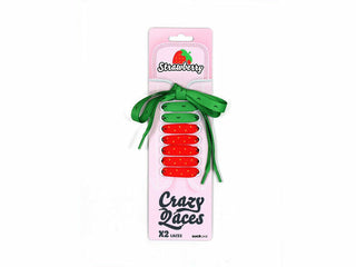 Crazy Laces Strawberry Green and Red Trainers Shoe Laces Cool Retro Unique Gift