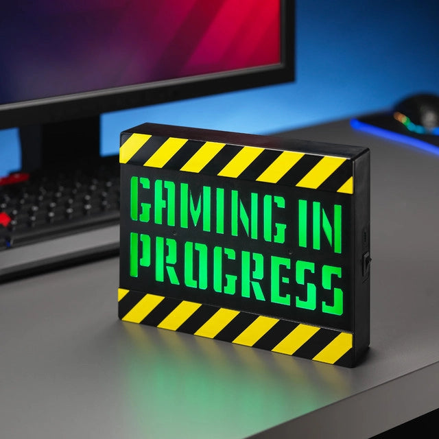 RED5 Gaming In Progress Sign Light | Desk Novelty Lightbox for Gamers