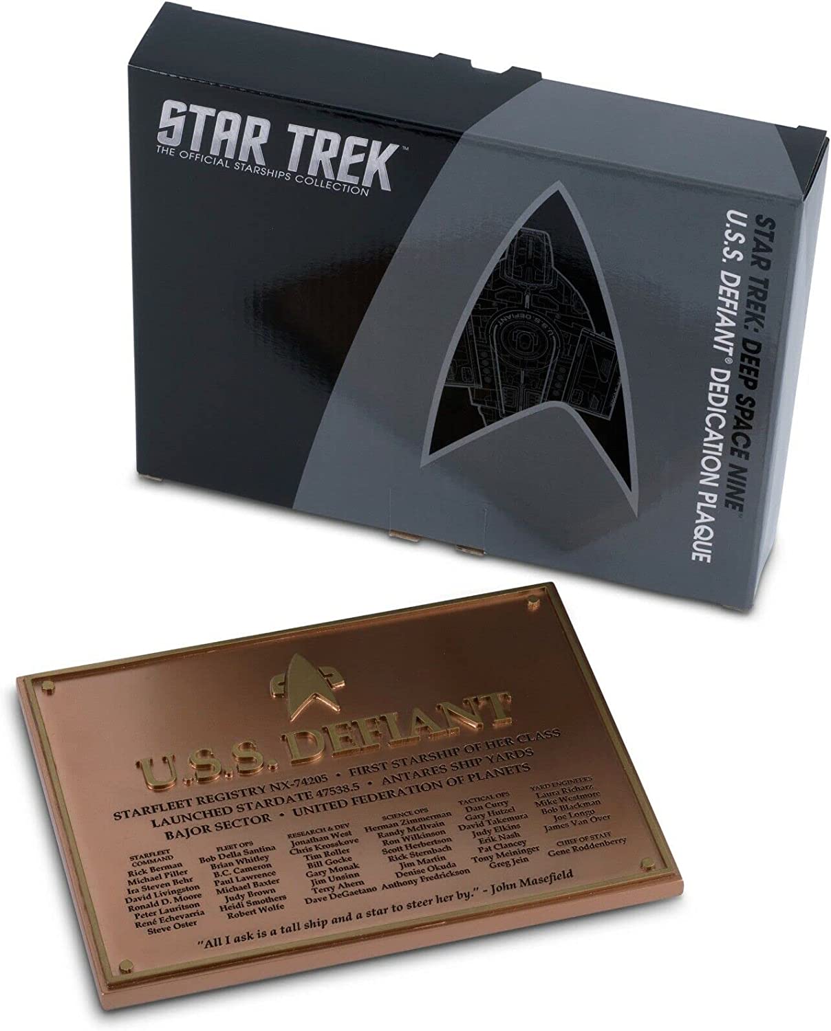 Eaglemoss Star Trek Deep Space Nine U.S.S. Defiant Dedication Plaque - 0